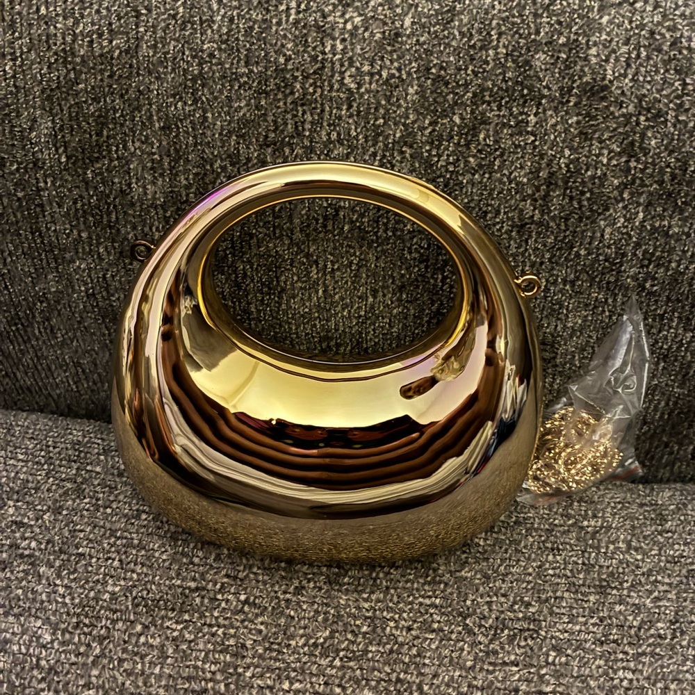 Gold acrylic clutch